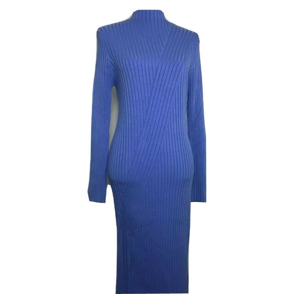 Weekday Chroma Knit Midi Dress Stretch 